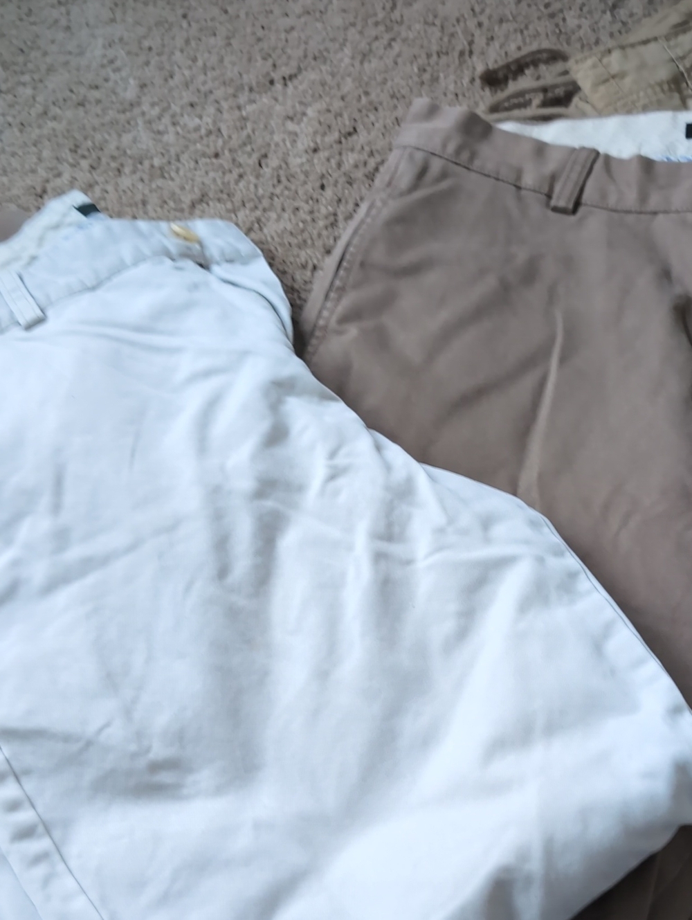J. Crew Men’s Off-White And Dark Tan Chino Pants